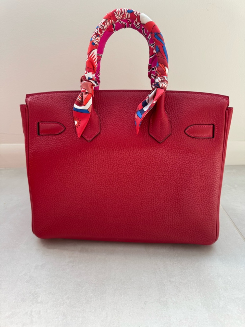 Hermès Red Birkin 30, Clemence - Picture 9 of 16